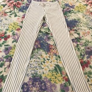 UniQlo white lined leggings pants XS